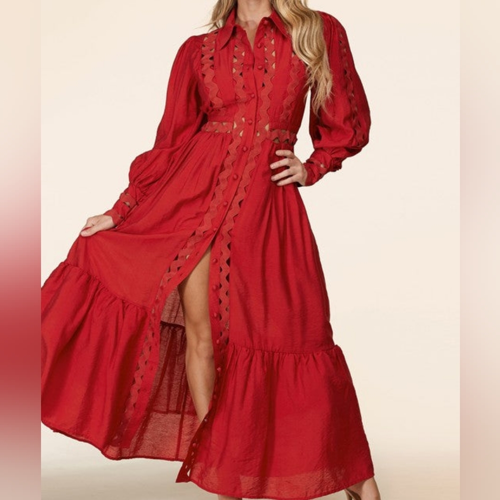 NWT L'Atiste Red Maxi Dress